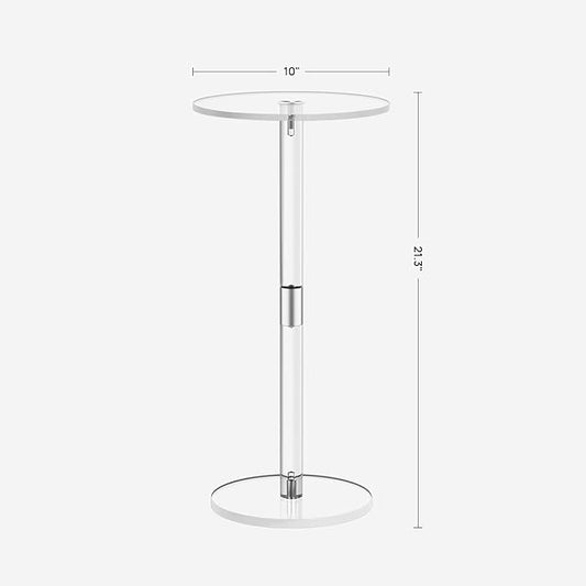 Acrylic Side Table, Acrylic Small Table, Minimalist Side Table for Living Room, Bedroom, Bathroom, Hallway, Balcony