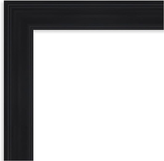 Amanti Art Black Bathroom Mirror for Over Sink, 25x21 Abbey Black Rectangle Vanity Mirror, Small Traditional Frame, Hangs Horizonally and Vertically, Bathroom Wall Decor, Beveled Edge