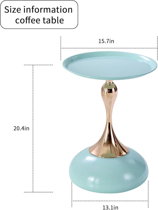 Stylish Hourglass Side Table - Contemporary Design for Living Rooms, Cafes, Dining Areas, Bedrooms, and Outdoor Spaces - Perfect Accent Piece for Any Decor (1, Light Green)
