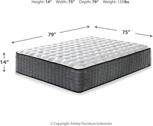 Signature Design by Ashley King Size Ultra Luxury 14 Inch Hyper Cool Hybrid Mattress with Cooling Gel Memory Foam, Fiberglass Free, Mattress In A Box