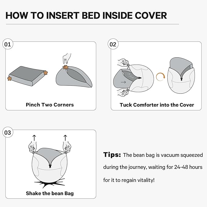 Bean Bag Chairs for Teens - Bean Bag Chair Convertible Bean Bag Bed - Small Beanbag Chair with Micro Fiber Cover/Furniture Foam Filler - Bean Bag Couch Sofa in Bedroom Dorm Room - Youth Carbon Black
