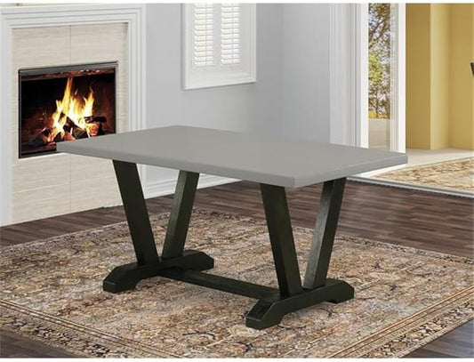 East West Furniture VT696 V-Style Modern Kitchen Table - a Rectangle Dining Table Top with Stylish Legs, 36x60 Inch, Multi-Color