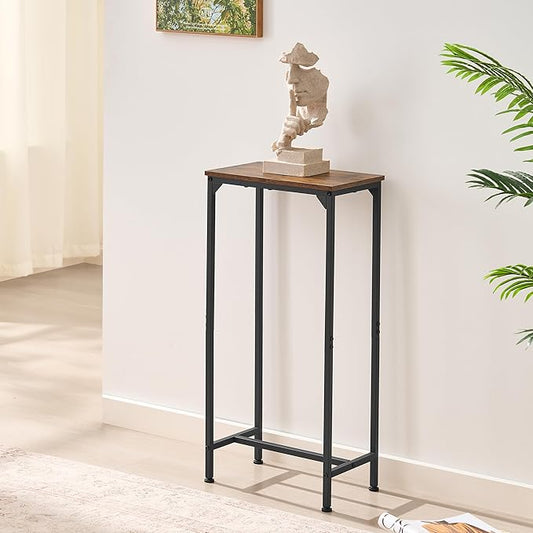 Console Table, Narrow Entryway Table, Thin Sofa Table, Behind Couch Table,for Hallway, Bedroom, Living Room, Foyer, 9.4 x 15.7 x 31.5 Inches, Rustic Brown