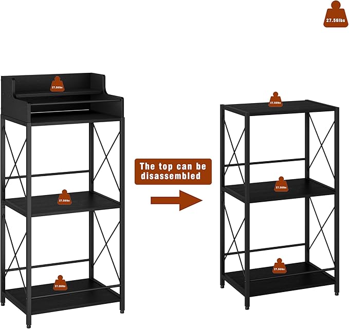 KLM Liquor Bottle Display Shelf, Liquor Cabinet bar for Home, 4 Step Liquor cabinetck, Mini bar,Liquor Cabinet, Home Retro Bar Shelf Stand for Liquor Whiskey, Spirits(Black)