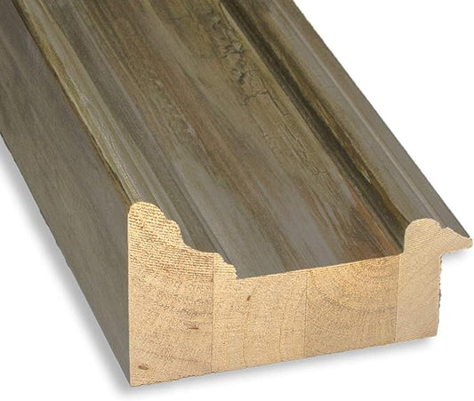 Amanti Art Grey Wall Mirror 26x26 Alexandria Greywash Square Bathroom Mirror for Wall Decor Living Room, Medium Country Rustic Wood Frame, Hangs Horizonally and Vertically, Bathroom Decor, Beveled