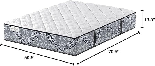Kingsdown Cushion Firm Hybrid Mattress Queen Cooling Gel Memory Foam Layer Multi-Layered Motion Isolation Cool Sleep Quilted Top Luxury Mattresses, 13.5-Inch Passions Merridale