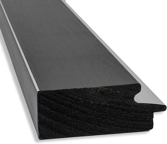 Amanti Art Black Bathroom Mirror for Over Sink, 36x46 Eva Black Silver Rectangle Vanity Mirror, X-Large Modern Contemporary Frame, Hangs Horizonally and Vertically, Bathroom Wall Decor, Beveled Edge