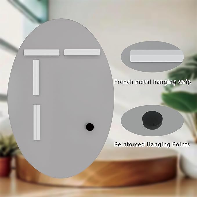 Oval Bathroom Mirror, 20X28 inch Oval Frameless Mirror, Frameless Mirrors for Bathroom,Beveled Bathroom Mirror.