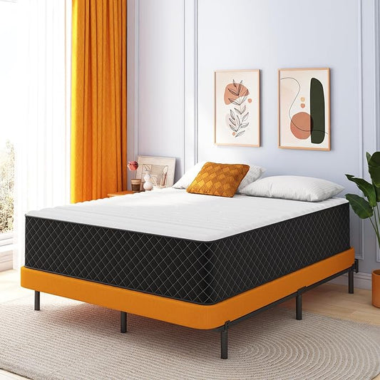 Twin Mattress 12 Inch – Hybrid Memory Foam & Pocket Spring Bed in a Box, Medium Firm, Cooling Comfort & Pressure Relief, 120-Night Trial