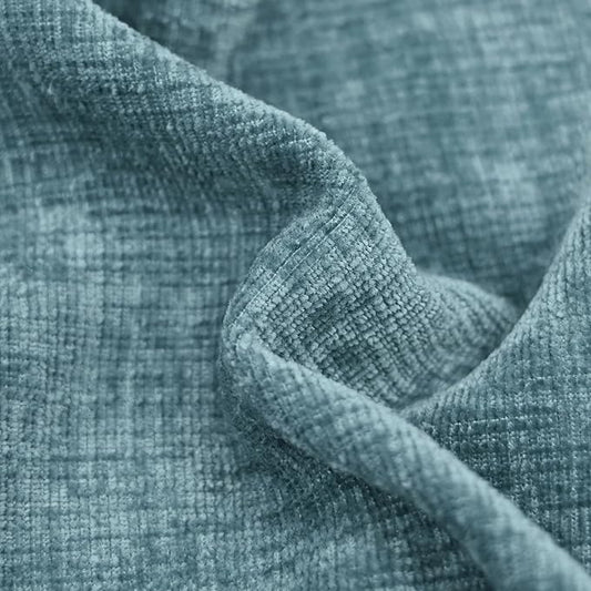 CaliTime Throw Pillow Covers Decorative 16 X 16 Inches Pack of 2 Cozy Chenille Cushion Cases for Couch Sofa Bed Living Room Home Smoke Blue