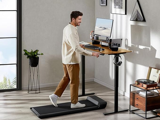 63x24 Inches Electric Standing Desk with Drawer and Monitor Stand, Height Adjustable Sit to Stand up Desk for Home Office, Ergonomic Computer Table with Phone Holder, 3 Hooks, Rustic Brown