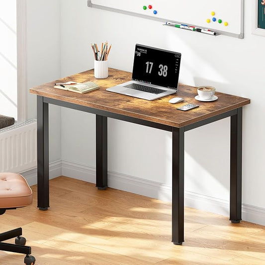 DlandHome 31.5 Inches Small Computer Desk for Home Office Writing Table for Small Spaces Study Table Laptop Desk (Retro)