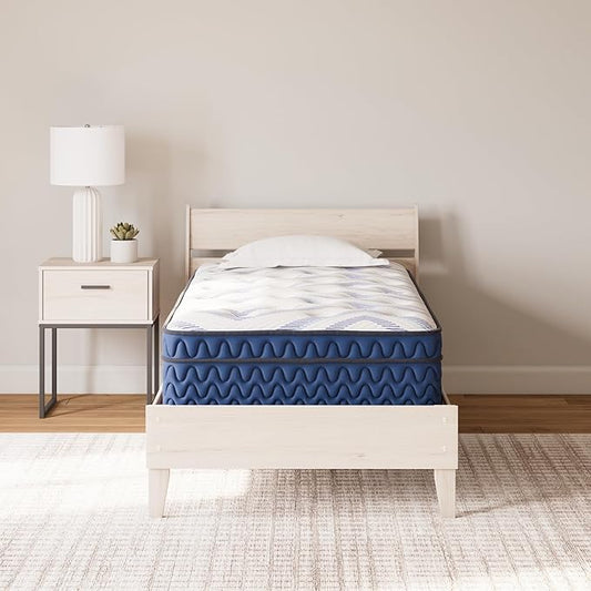 Signature Design by Ashley Twin Size Stack 12 Inch Hybrid Medium Plush Cooling Gel Infused Memory Foam Mattress for Pressure Relief, Fiberglass Free, Mattress in A Box