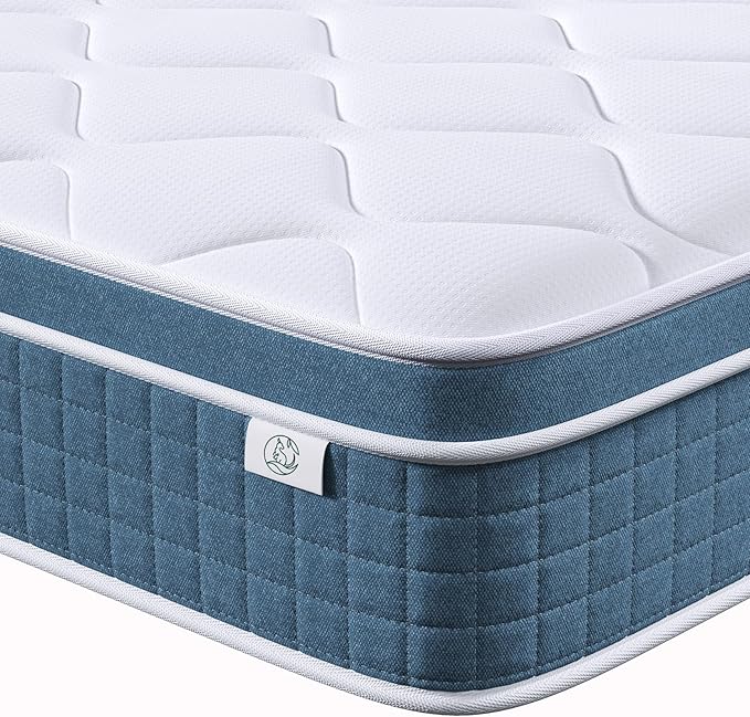 King Size Mattress, 10 Inch King Mattress in a Box, Hybrid King Bed Mattress with Individual Pocket Springs and Pressure-Relieving Memory Foam, Medium Firm Mattress King Size 80"x76"x10"
