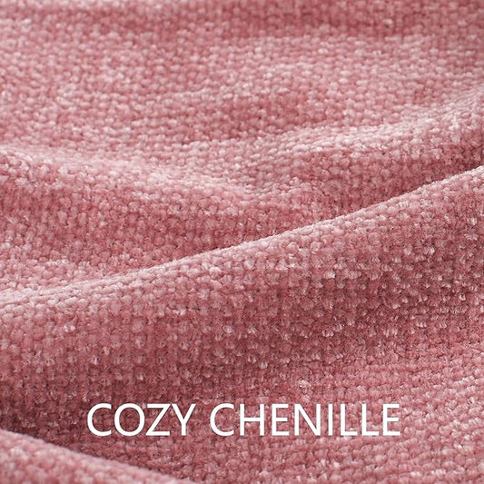 Chenille Throw Blanket for Couch 50"X 60", Soft Cozy Throws with Fringe Tassel for Bed Sofa Chair Cover, Lightweight Knitted Decorative Boho Blankets for Living Room, Mauve