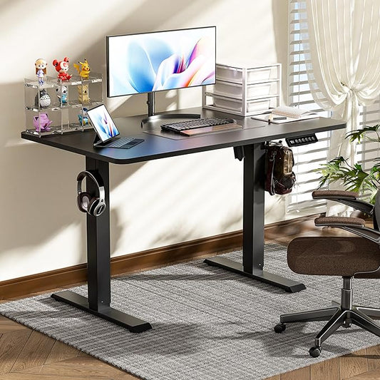 BIZUM 40x24 Inch Electric Standing Desk with Memory Presets, Quiet Motor Height Adjustable Stand Up Desk for Home Office & Gaming, Ergonomic Sit Stand Workstation,Black