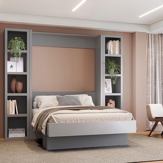 Oakland Living Grey 84-in Tall Wooden Bookcase Shelf