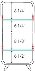 PaletteLife Figurine-Case 4 Tiers Collection-Case Mirror-Backboard Woodgrain Gray BLT-612GY