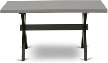East West Furniture XT696 X-Style Mid-Century Modern Dining Table - a Rectangle Wooden Table Top with Stylish Legs, 36x60 Inch, Multi-Color