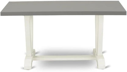 East West Furniture VT096 V-Style Mid-Century Modern Dining Table - a Rectangle Wooden Table Top with Stylish Legs, 36x60 Inch, Multi-Color