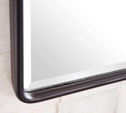 20x30'' Pivot Rectangle Bathroom Mirror Oil Rubbed Bronze Metal Framed Tilting Beveled Vanity Mirrors for Wall