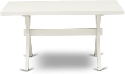 East West Furniture XT026 X-Style Modern Dining Table - a Rectangle Kitchen Table Top with Stylish Legs, 36x60 Inch, Multi-Color