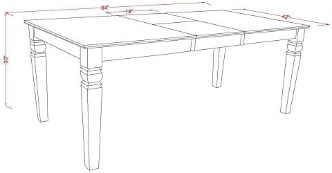 East West Furniture LGAN5-BCH-W 5 Piece Dining Room Table Set Includes a Rectangle Wooden Table with Butterfly Leaf and 4 Kitchen Dining Chairs, 42x84 Inch, Black & Cherry
