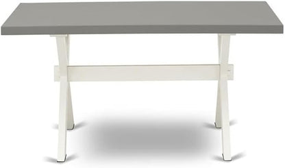 East West Furniture XT096 X-Style Modern Kitchen Table - a Rectangle Dining Table Top with Stylish Legs, 36x60 Inch, Multi-Color