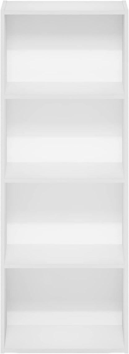 Furinno Luder Bookcase / Book / Storage, 4-Tier, White