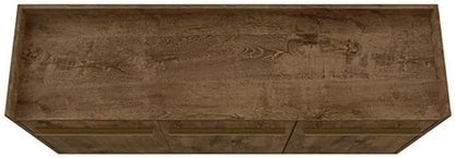 Manhattan Comfort Bradley Buffet Cabinet with Storage, Mid Century Modern Sideboard with 4 Shelves and Soft Close Doors, TV Stand Media Console for up to 50" Screens, 53.54" Long, Rustic Brown