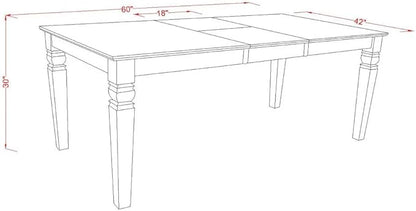 East West Furniture DODA9-LWH-23 9 Piece Kitchen Set Contains a Rectangle Dining Table with Butterfly Leaf and 8 Polyester Fabric Upholstered Chairs, Linen White