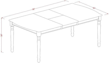 East West Furniture DODA9-LWH-13 9 Piece Dining Table Set Includes a Rectangle Kitchen Table with Butterfly Leaf and 8 Polyester Fabric Chairs, Linen White