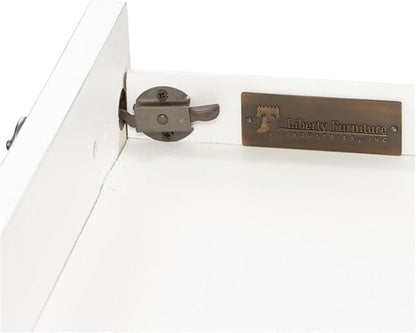 Liberty Furniture Industries Magnolia Manor Lift Top Writing Desk, W56 x D28 x H30, White