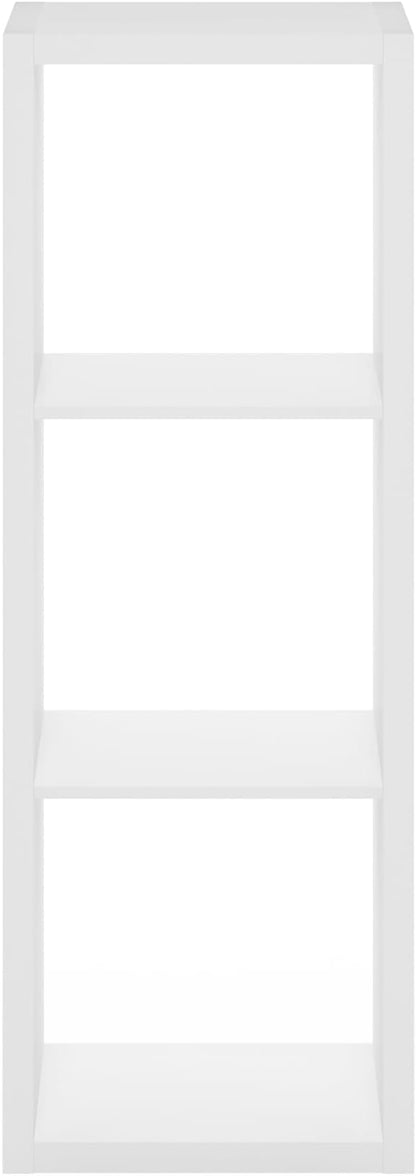 Furinno Cubicle Open Back Decorative Cube Storage Organizer, 3-Cube, White