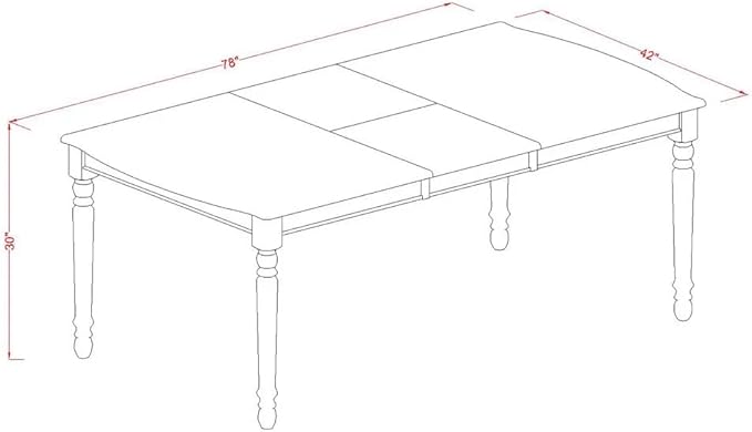 East West Furniture DODA9-MAH-23 9 Piece Kitchen Table Set Includes a Rectangle Dining Table with Butterfly Leaf and 8 Polyester Fabric Upholstered Chairs, 42x78 Inch, Mahogany