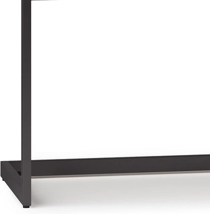 SIMPLIHOME Erina Large Desk - 72-Inch Wide Solid Acacia Wood and Metal Writing Desk in Rustic Natural Aged Brown, Modern Industrial Home Office Computer Table with Drawers and Flip-Down Keyboard Tray