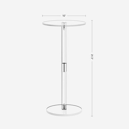 Acrylic Side Table, Acrylic Small Table, Minimalist Side Table for Living Room, Bedroom, Bathroom, Hallway, Balcony