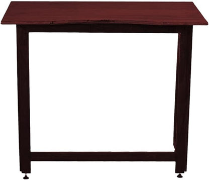 Dawn Riser Solid Wood Folding Table Desk, Writing, Laptop, PC, Space Saving, Easy Storage, Sleek Design, DIY Home Office Desk, Small Spaces Mahogany Color