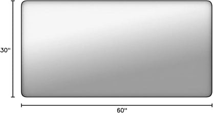 TokeShimi Black Bathroom Mirror for Wall Vanity Mirror with Non-Rusting Aluminum Alloy Brushed Matte Metal Frame for Modern Minimalist Farmhouse Home Decor (Horizontal/Vertical) (60 x 30 Inch)