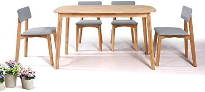 WoodShine Mid Century Modern Real Solid Wood Dining Table, Working Desk,47 Inch,Natural…