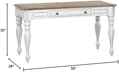 Liberty Furniture Industries Magnolia Manor Lift Top Writing Desk, W56 x D28 x H30, White