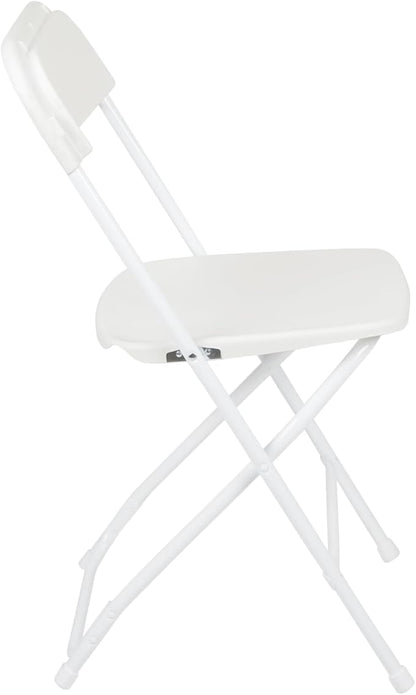 Flash Furniture Hercules Series Plastic Folding Chair - White - 20 Pack 650LB Weight Capacity Comfortable Event Chair-Lightweight Folding Chair