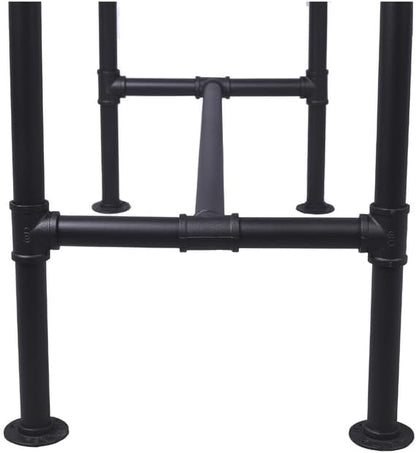 Diwhy DIY Industrial Design Pipe Dining Table Casual Pub BAR Laptop Table Modern Studio Wood and Metal Rectangular Dining Table homeoffice Desk Breakfast high bar Table Brown Desktop 47.3" × 23.6"