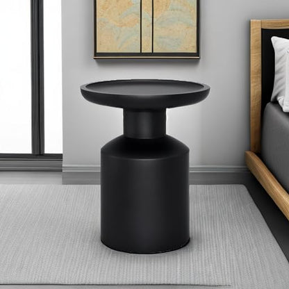 SIMPLIHOME Haynes 16-inch Wide Solid Mango End Table in Black, Handcrafted Boho-Style Accent Table for Living, Bedroom, or Home Office, Assembled