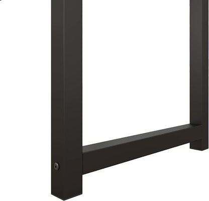Decoholic 71Inch Home Office Computer Two-Color Panel Desk with Storage Bag and Hook, Black, Sandalwood Color, Industrial Modern Laptop Desk