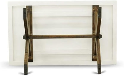 East West Furniture XT726 X-Style Dining Table - a Rectangle Kitchen Table Top with Stylish Legs, 36x60 Inch, Multi-Color