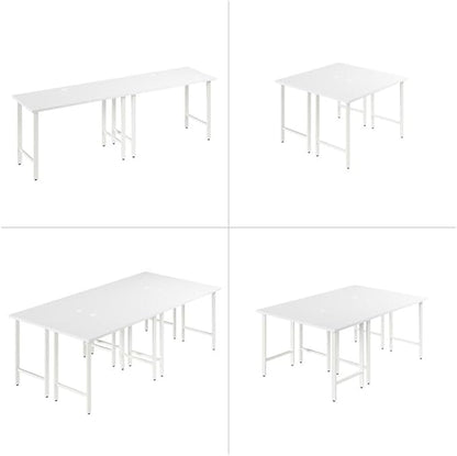 Bush Business Furniture Hustle 48W x 24D Computer Desk with Metal Legs in White, Modular Office Table for Home and Professional Workspace