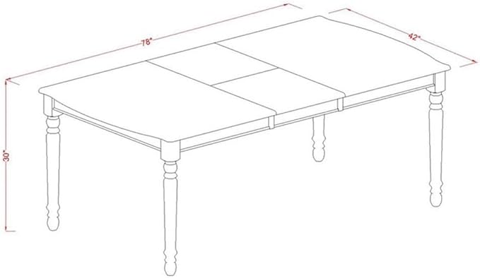 East West Furniture DOPF9-BCH-W 9 Piece Dining Room Furniture Set Includes a Rectangle Kitchen Table with Butterfly Leaf and 8 Dining Chairs, 42x78 Inch, Black & Cherry