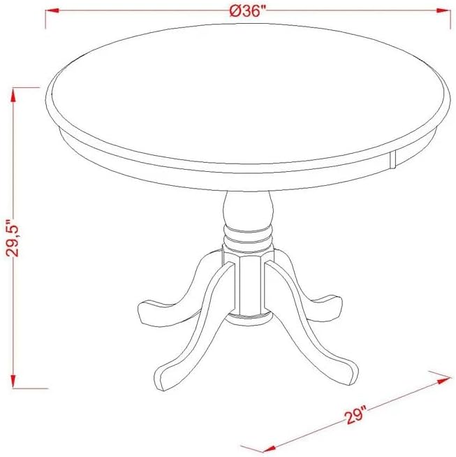 East West Furniture ANAS5-LWH-41 5 Piece Dining Table Set contain A Dinner Table and 4 Platinum Gray Polyester Fabric Kitchen Chairs with Stylish Back- Linen White Finish