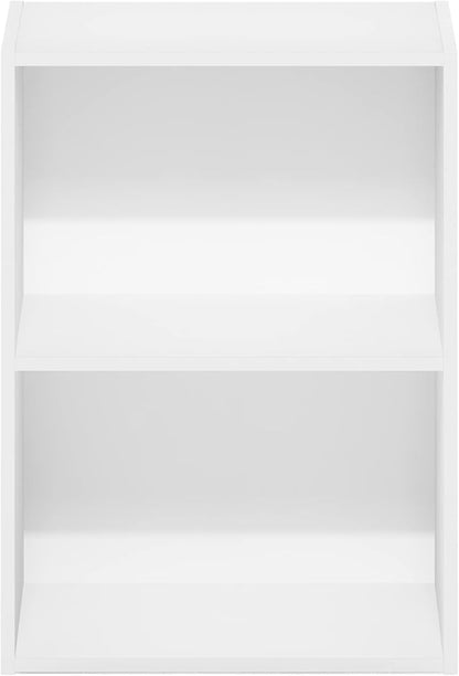 Furinno Luder Bookcase / Book / Storage, 2-Tier, White